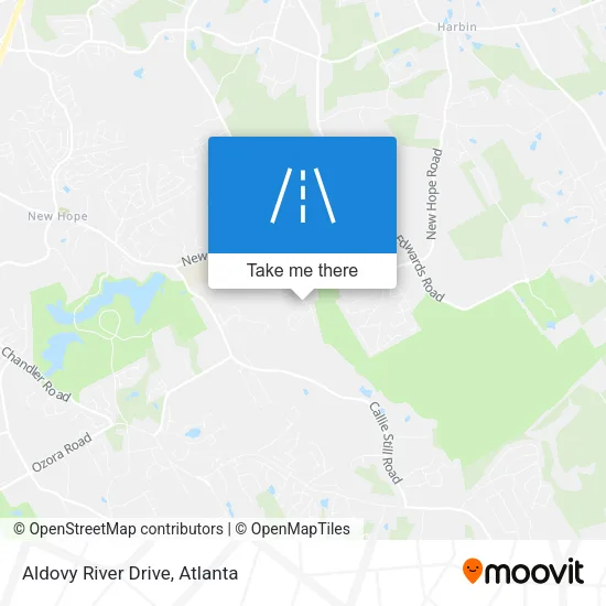 Aldovy River Drive map