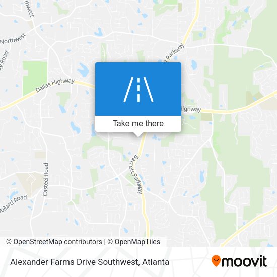 Mapa de Alexander Farms Drive Southwest