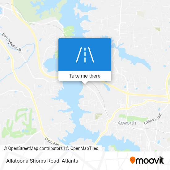 Allatoona Shores Road map