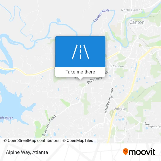 Alpine Way map