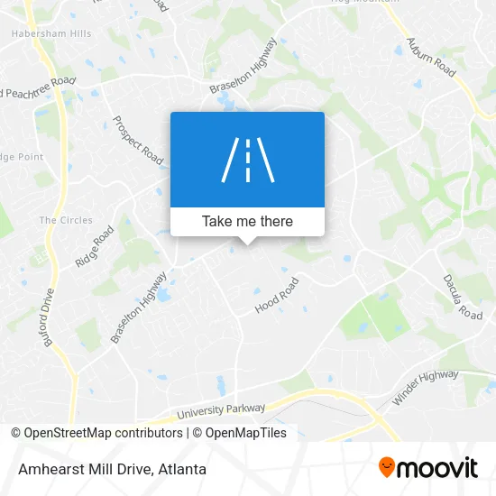 Amhearst Mill Drive map