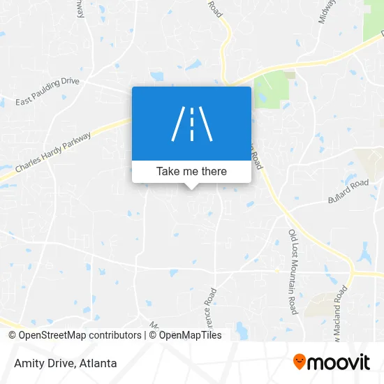 Amity Drive map