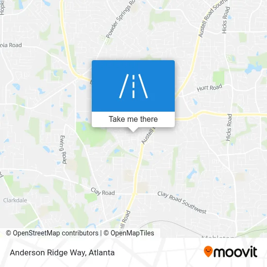 Anderson Ridge Way map