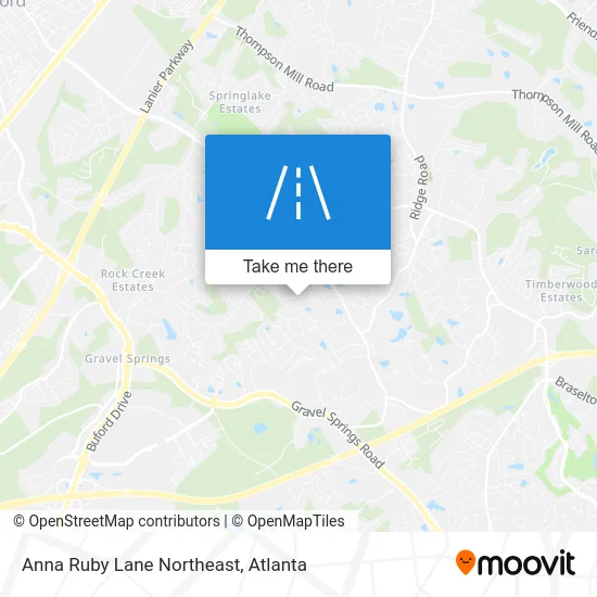 Anna Ruby Lane Northeast map