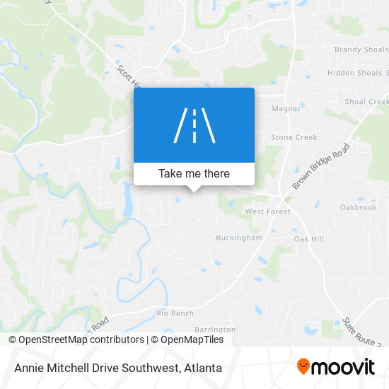 Mapa de Annie Mitchell Drive Southwest