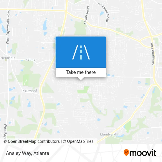Ansley Way map