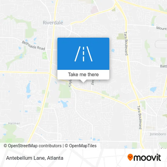 Antebellum Lane map