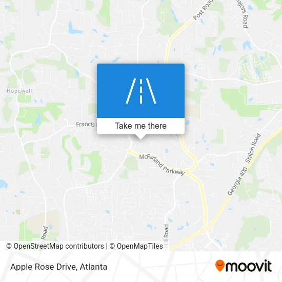 Apple Rose Drive map