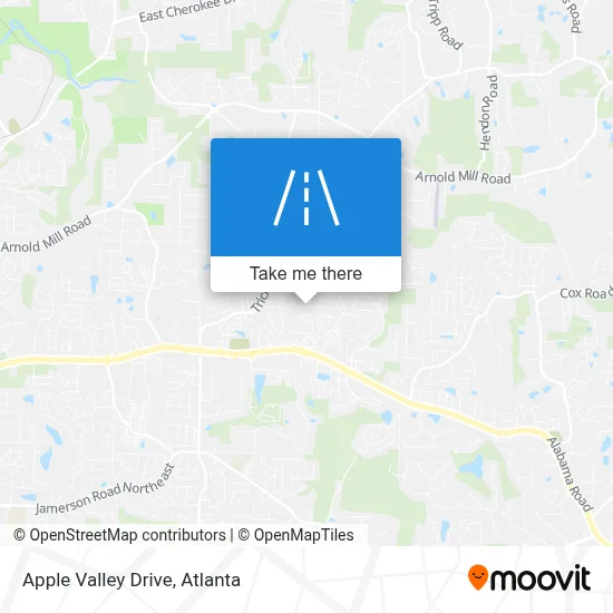 Apple Valley Drive map