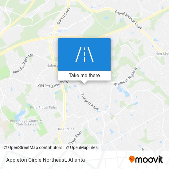 Appleton Circle Northeast map