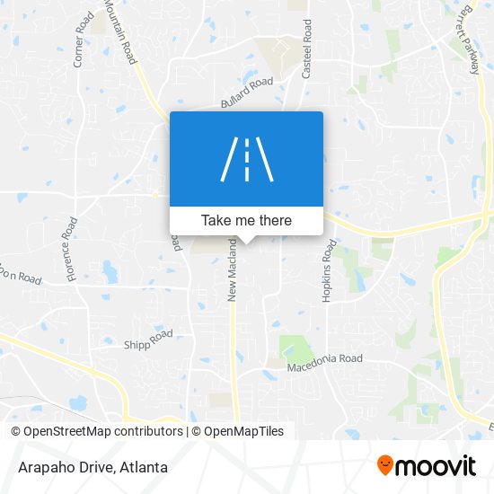 Arapaho Drive map