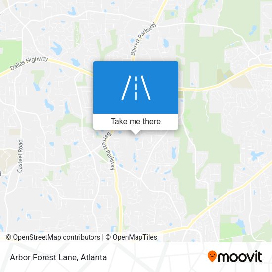 Mapa de Arbor Forest Lane