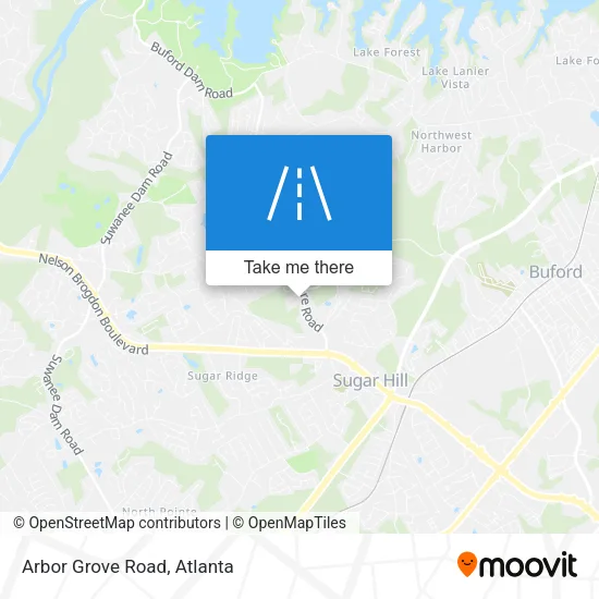 Arbor Grove Road map