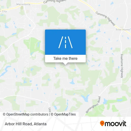 Arbor Hill Road map