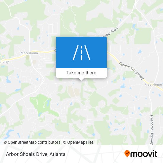 Arbor Shoals Drive map