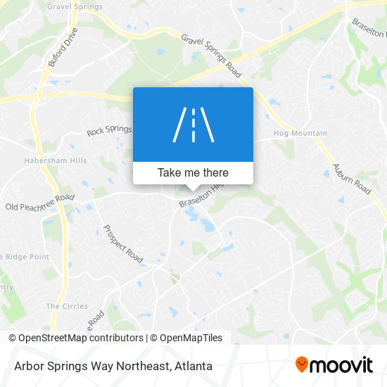 Mapa de Arbor Springs Way Northeast