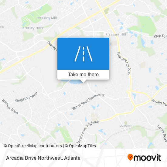 Arcadia Drive Northwest map