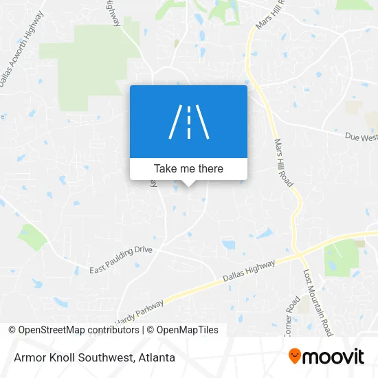 Armor Knoll Southwest map