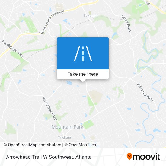Arrowhead Trail W Southwest map