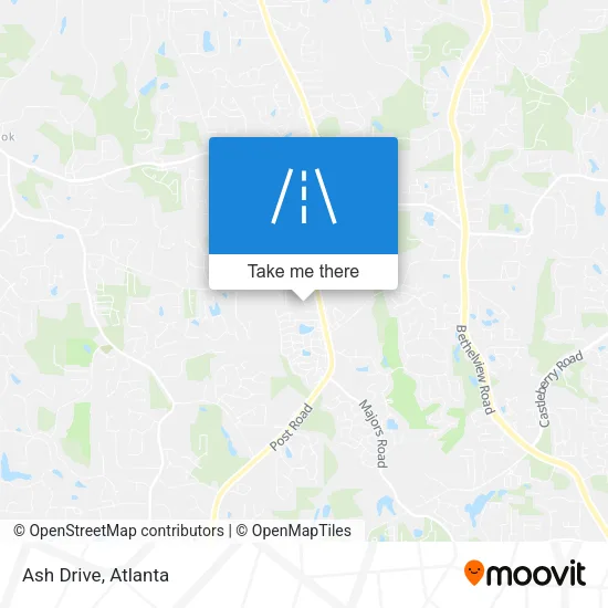 Ash Drive map