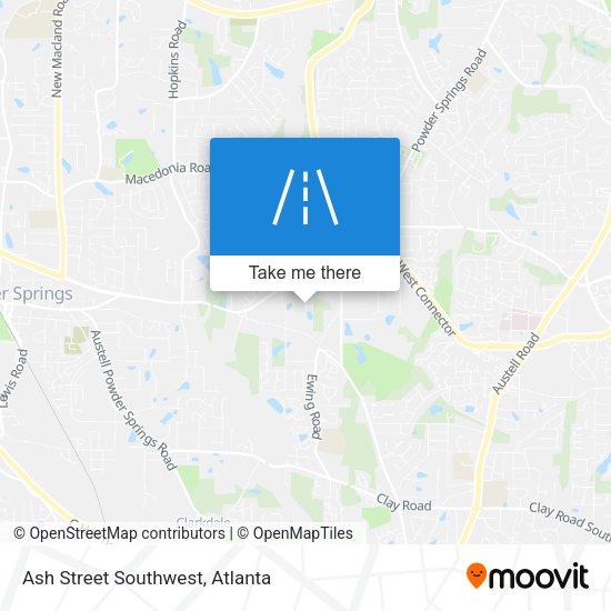 Ash Street Southwest map