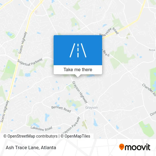 Ash Trace Lane map