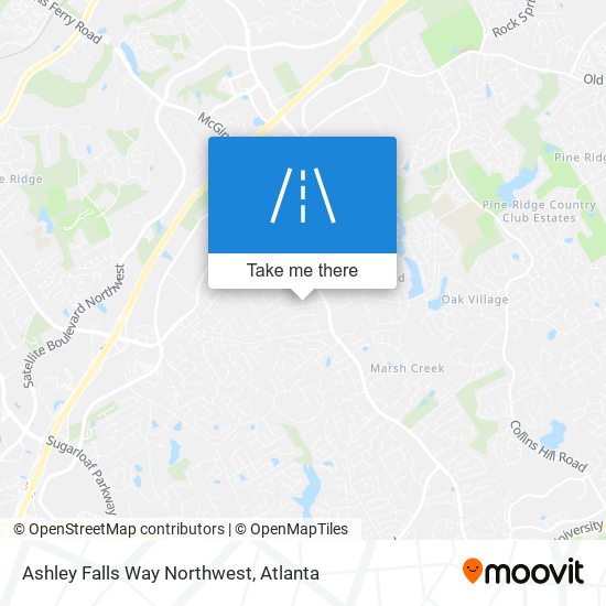 Ashley Falls Way Northwest map