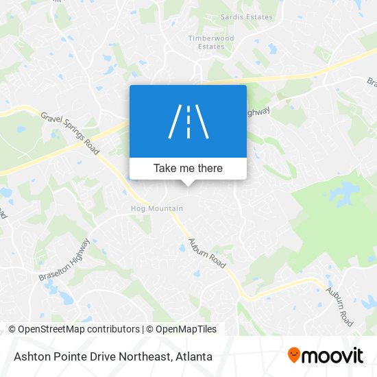 Ashton Pointe Drive Northeast map