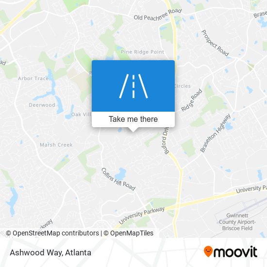 Ashwood Way map