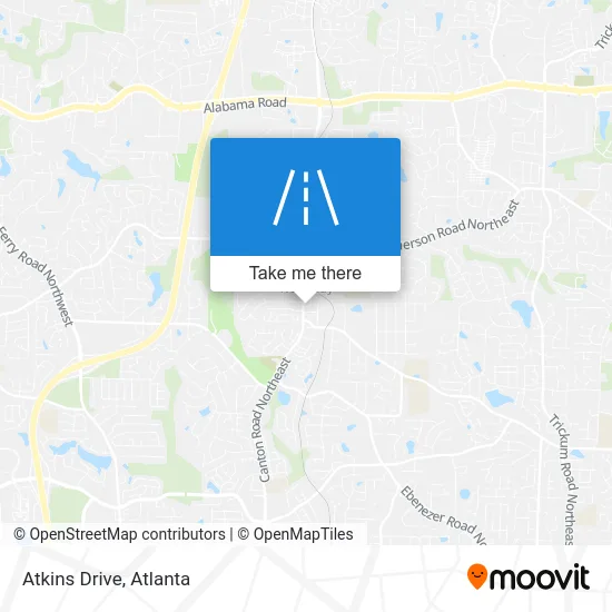 Atkins Drive map