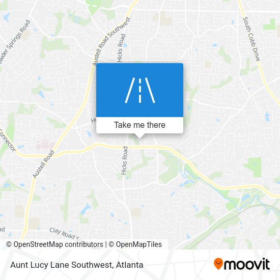 Mapa de Aunt Lucy Lane Southwest