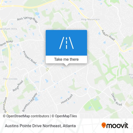 Mapa de Austins Pointe Drive Northeast