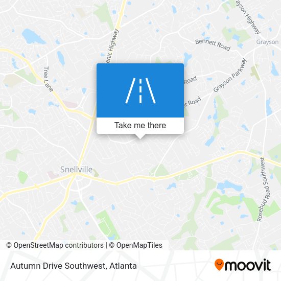 Autumn Drive Southwest map