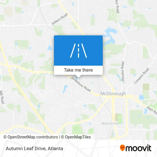 Autumn Leaf Drive map