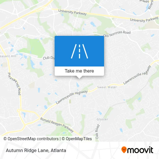 Autumn Ridge Lane map