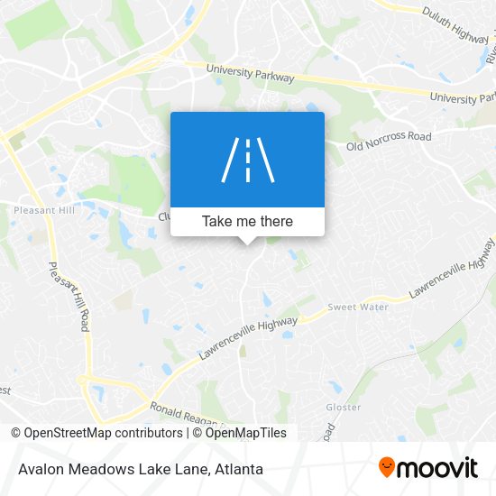 Avalon Meadows Lake Lane map