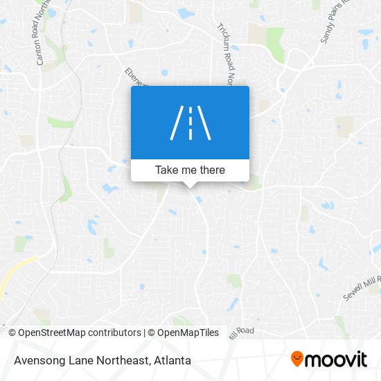 Mapa de Avensong Lane Northeast