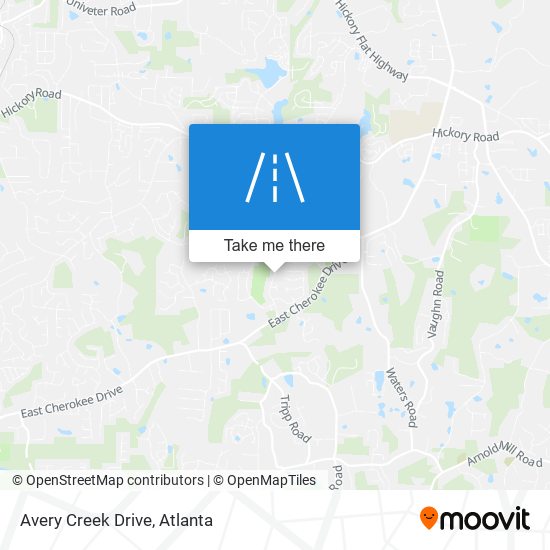 Mapa de Avery Creek Drive