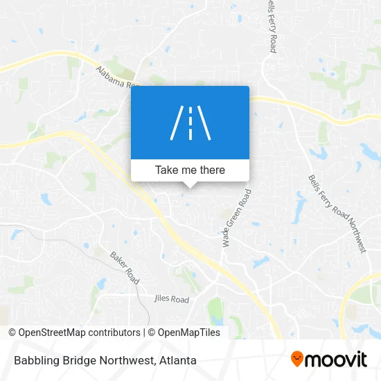 Babbling Bridge Northwest map