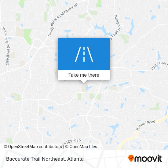 Baccurate Trail Northeast map