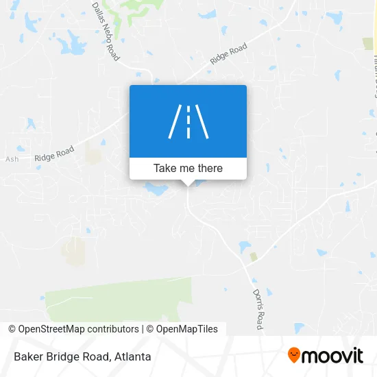 Baker Bridge Road map