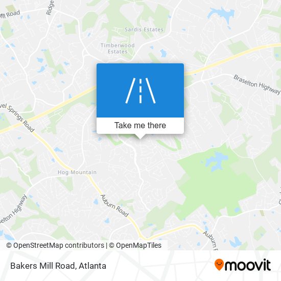 Mapa de Bakers Mill Road