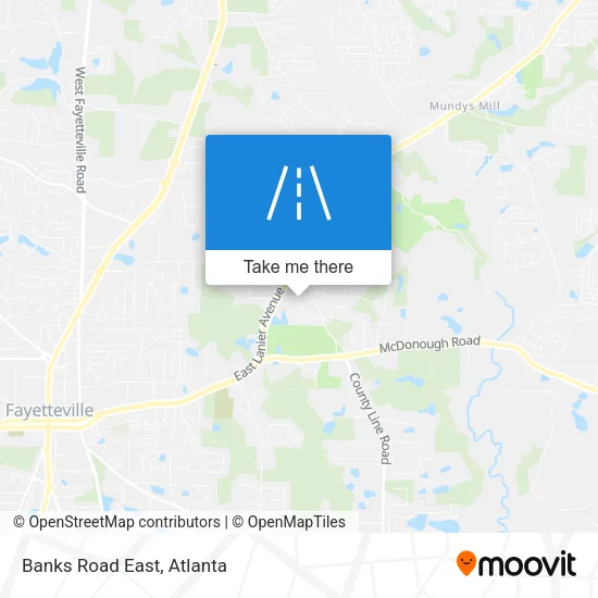 Banks Road East map