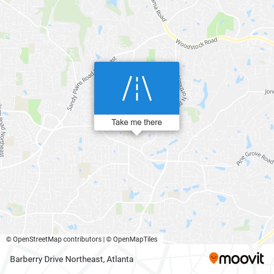 Barberry Drive Northeast map