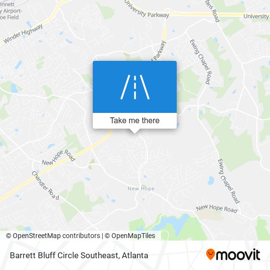 Mapa de Barrett Bluff Circle Southeast