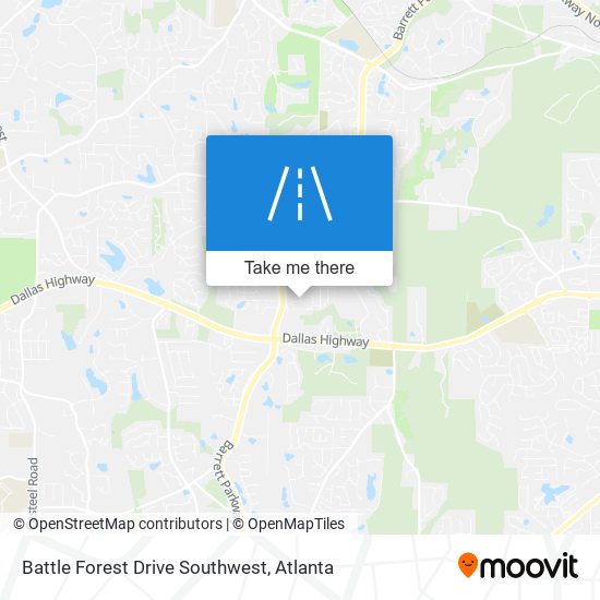 Battle Forest Drive Southwest map