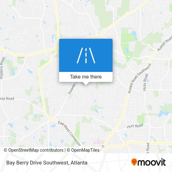 Bay Berry Drive Southwest map