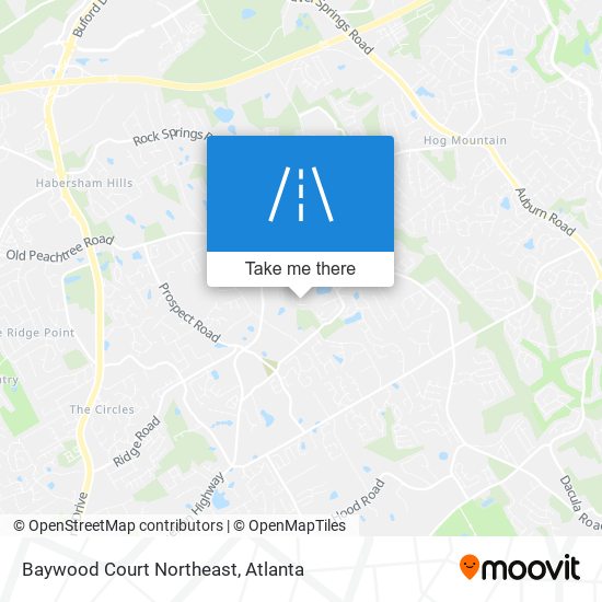 Mapa de Baywood Court Northeast