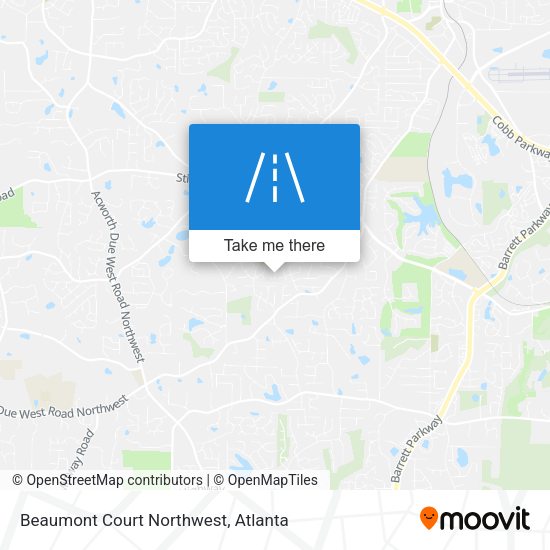 Mapa de Beaumont Court Northwest