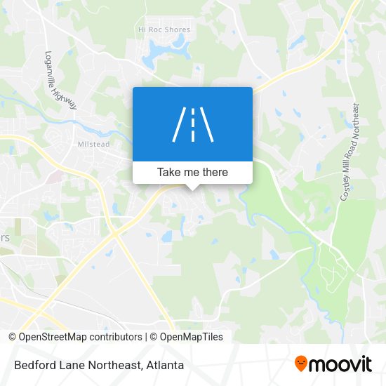 Bedford Lane Northeast map